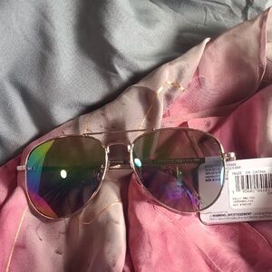 West Loop Aviator Sunglasses with Dark Lenses